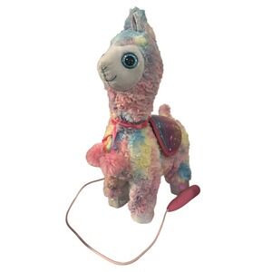 Member's Mark Interactive Walking Llamacorn Plush with Sparkly Saddle & Leash